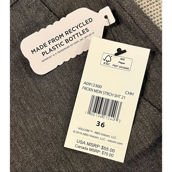 Volcom Mens Men's Frickin Modern Stretch Chino -36 - Picture 5 of 7